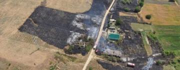 У Білгород-Дністровському районі через людську недбалість сталася масштабна пожежа на відкритій місцевості 